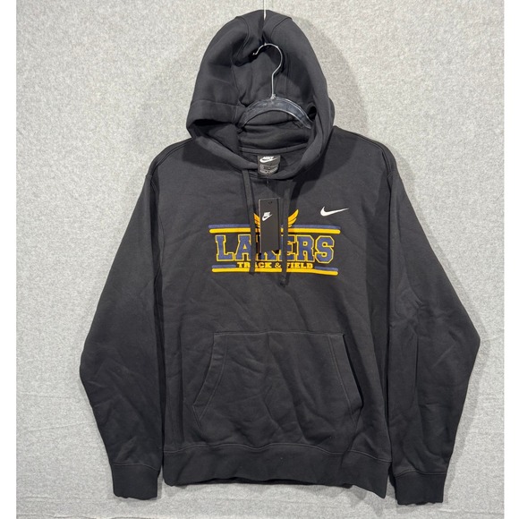 Nike‎ Lakers Track Field Hoodie Pullover Sweatshirt Training Black Mens Medium - Picture 1 of 13